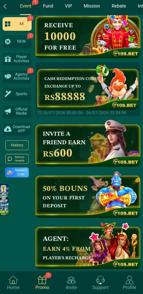 10s bet